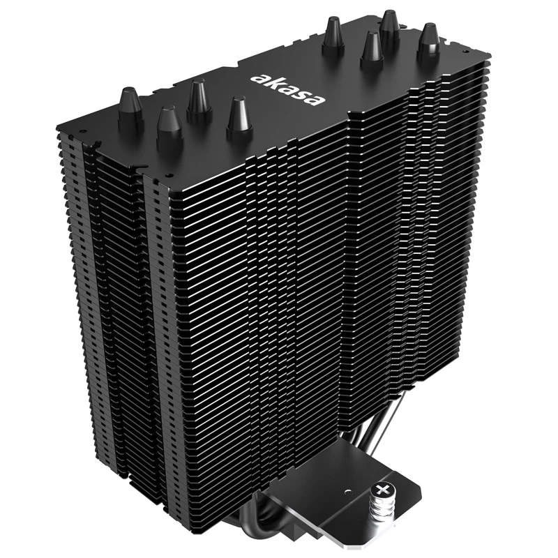 Dissipador de ar Akasa Alucia H4 12 cm preto azul rolamento hidrodinâmico
