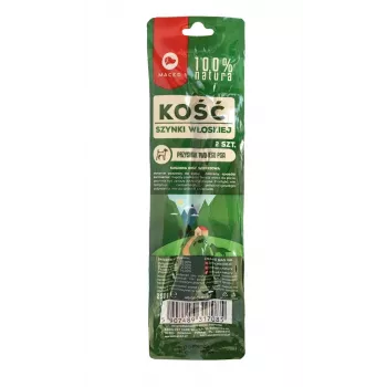 Stick de mastigar MACED Osso de presunto de Parma 500 g — artigo de mastigar natural de porco, 2×250 g, para cães adultos de porte médio e grande
