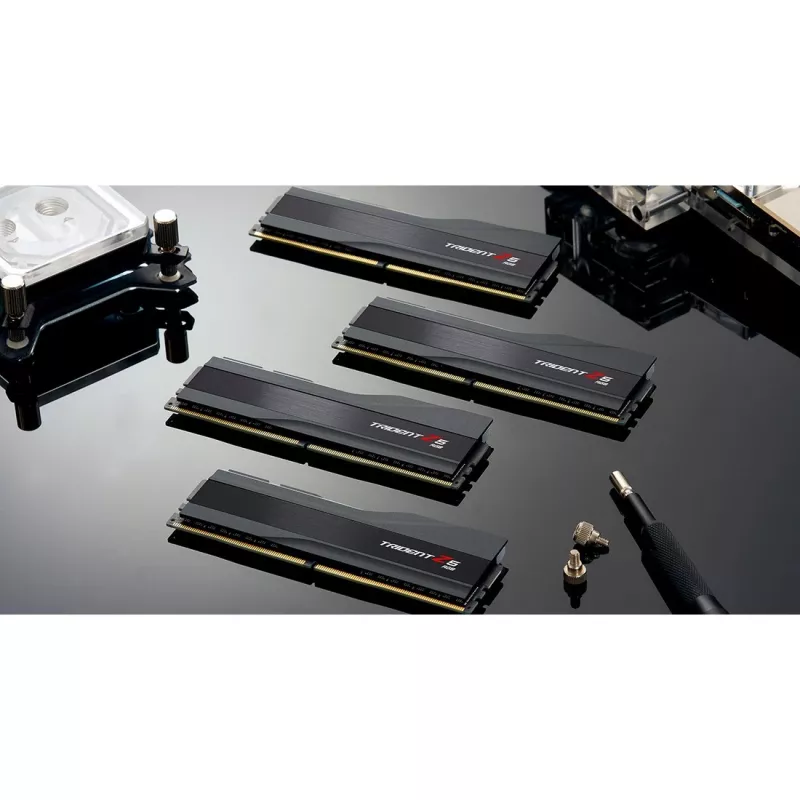 DIMM 32 GB DDR5-6000 (2x 16 GB) Dual-Kit, memória RAM preta, F5-6000J3238F16GX2-TZ5RK, Trident Z5 RGB, INTEL XMP