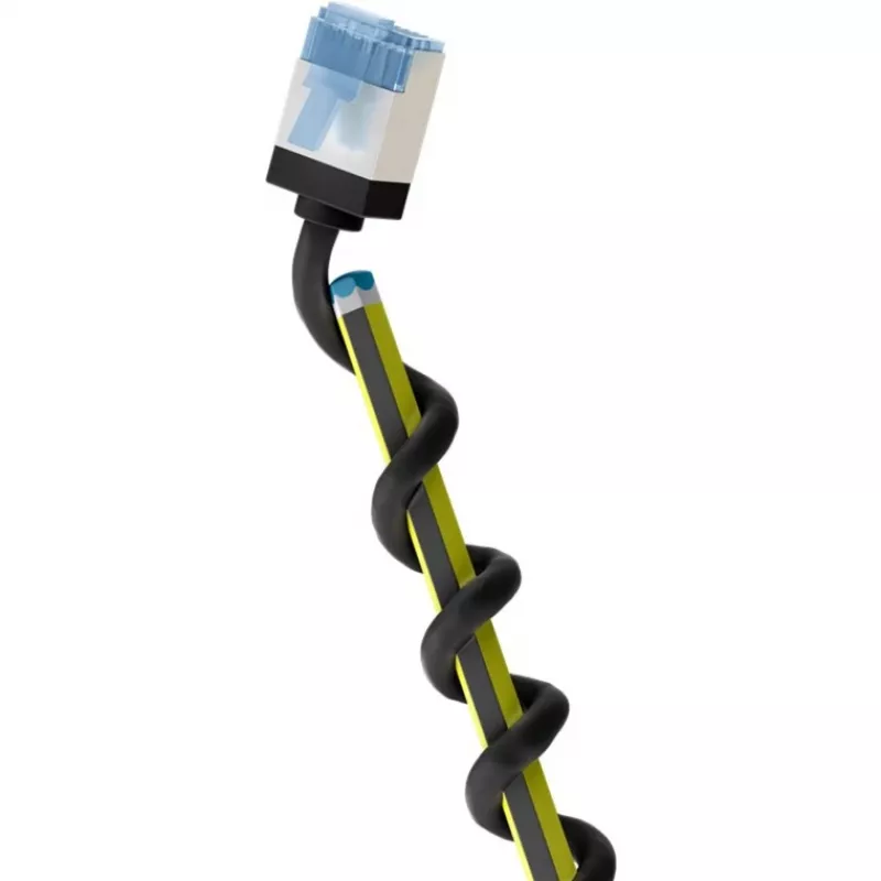 Goobay Cabo de rede CAT 6A ultraflexível fino U/FTP preto – ficha extra curta (74318)