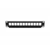 Patch panel Extralink 12 portas UTP caixa metálica 10 polegadas, preto