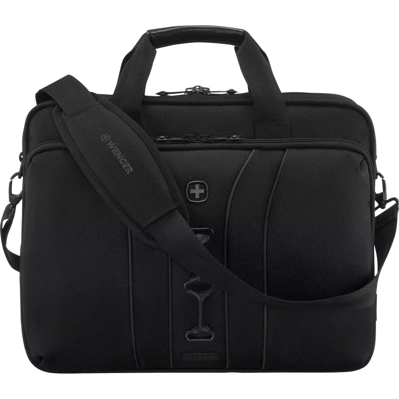 Capa para portátil Wenger Legacy Série Preta 16 polegadas – compatível com até 40,6 cm, preta
