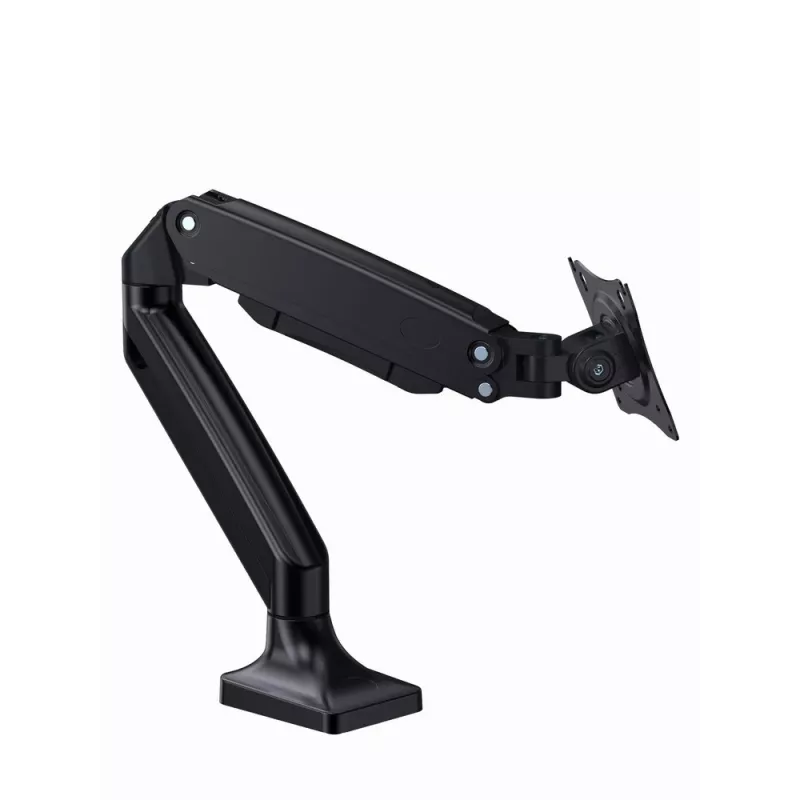 Suporte para monitor GEMBIRD MA-DA1-03 para ecrãs de 17–35 polegadas, 10 kg, VESA 75x75–100x100, fixação por grampo/passagem na secretária, preto