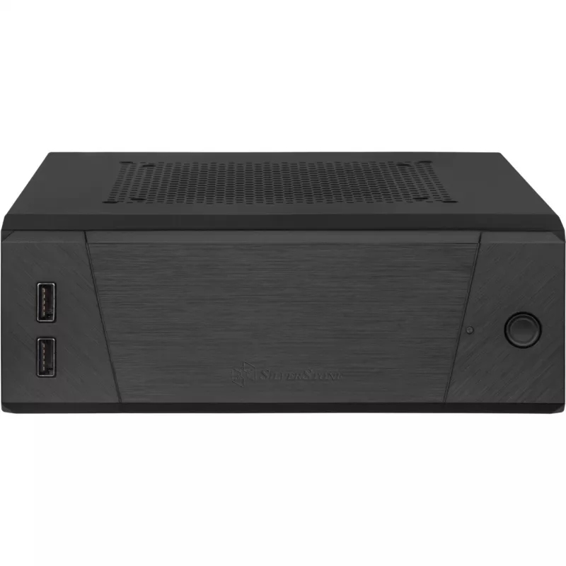 SilverStone MILO ML10 - USFF - Mini-ITX - sem fonte de alimentação - preto - USB/áudio (SST-ML10B)
