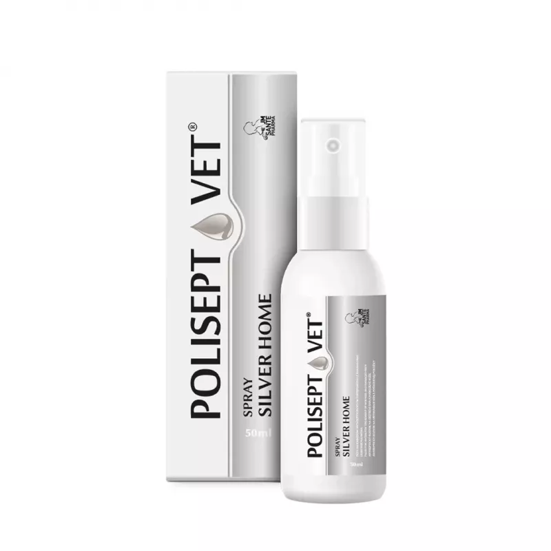 Spray para feridas JM Sante Polisept Vet 50 ml para cães e gatos, frasco de plástico de 50 ml