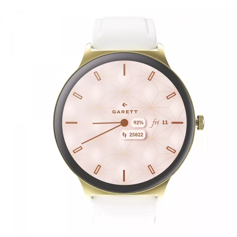 Smartwatch Garett Verona 2 dourado Mesh com Bluetooth e medidor de frequência cardíaca