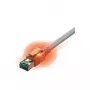 EasyLan DualBoot LED Cabo de rede RJ45 S/FTP Cat.6A (Classe EA) - com ficha saCon - LSOH - cinzento - 10 m