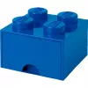 LEGO Brick Drawer 4 Blue, caixa de arrumação azul