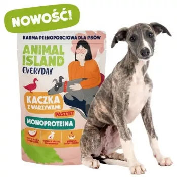 ANIMAL ISLAND Monoprotein vitela/pato/peru comida para cães 9×300g