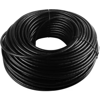 Conjunto de cabo de rede exterior Goobay CAT 6, U/UTP, preto, 100 m - material de cobre, AWG 24/1 (sólido), PE (55440)