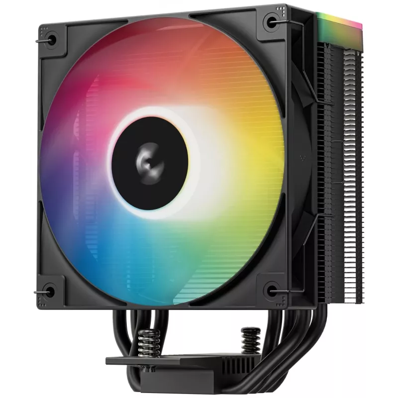 Ventoinha DeepCool AG400 BK ARGB V2 120 mm preta — ventoinha de CPU de 120 mm com rolamento hidráulico, suporte multi-socket