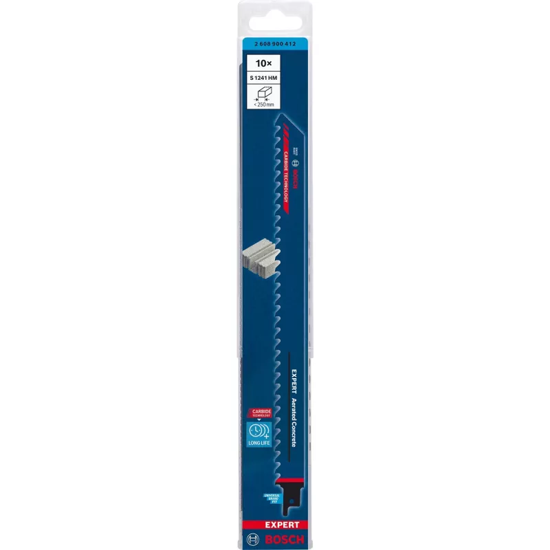 Bosch 2 608 900 412 lâmina de serra de recortar/marquetería/serra sabre lâmina de serra sabre metal duro 10 unid.