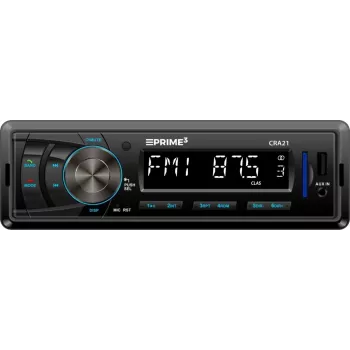 Recetor de rádio FM para automóvel PRIME3 CRA21 BT Bluetooth com sintonizador FM e conectividade Bluetooth