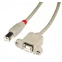 Cabo USB Lindy 31800 0,5 m USB B cinzento