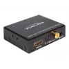 Extrator de áudio HDMI estéreo / 5.1 canais 4K, adaptador preto
