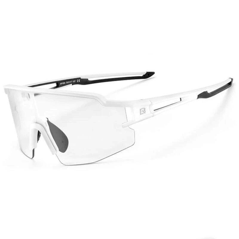 Rockbros 10172 Óculos de ciclismo fotocromáticos UV400 brancos