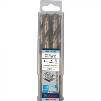 Brocas helicoidais Bosch HSS Cobalt 2608585905 Conjunto de 5 peças