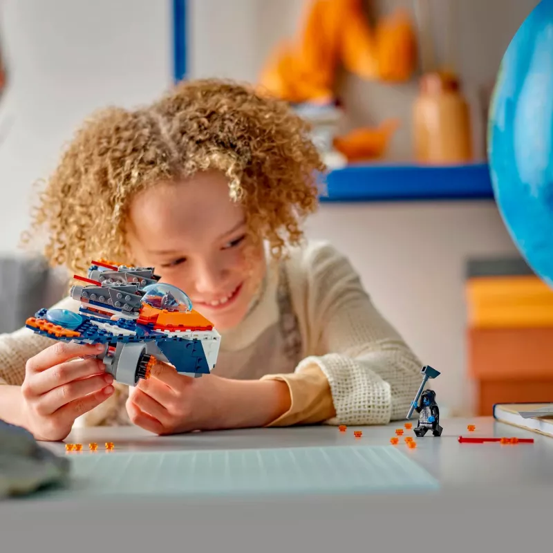 Brinquedo de construção LEGO Marvel Super Heroes Nave espacial Rocket 76278 – conjunto Rocket e Ronan