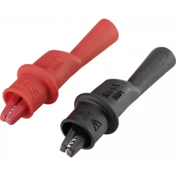 VOLTCRAFT pinça de crocodilo ficha 2 mm CAT III 1000 V, CAT IV 600 V preto, vermelho MSK-111 (VC-8085005)