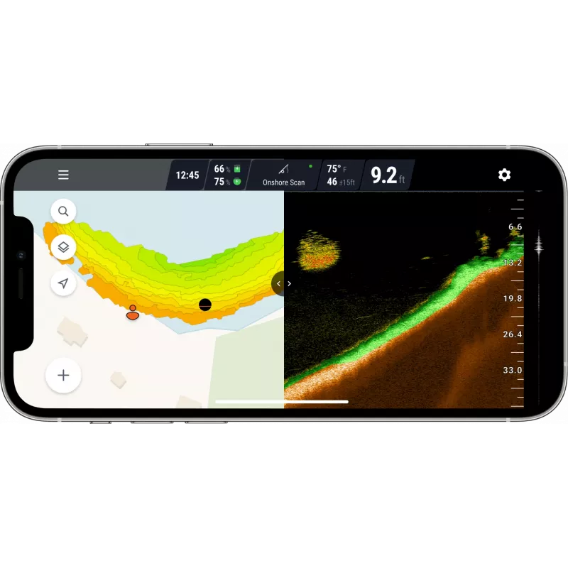 Deeper Smart Sonar PRO+ 2 sonar de pesca lançável, 100/240/675 kHz, profundidade 100 m, Wi-Fi, GPS, até 9 h, preto