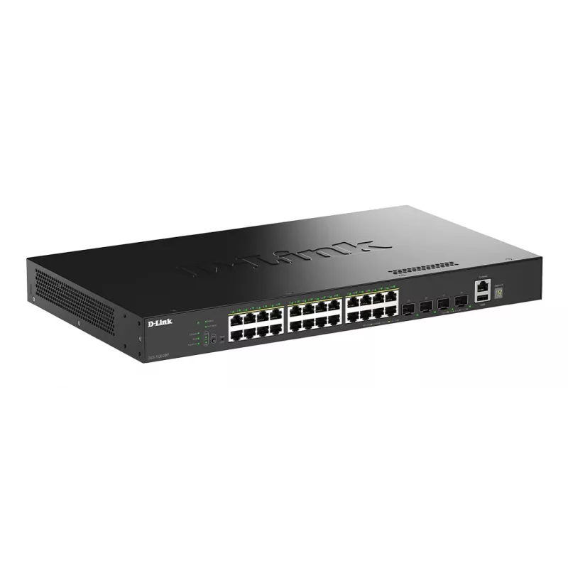 D-Link Switch Smart Managed PoE+ Gigabit empilhável de 28 portas com 4 portas 10G SFP+