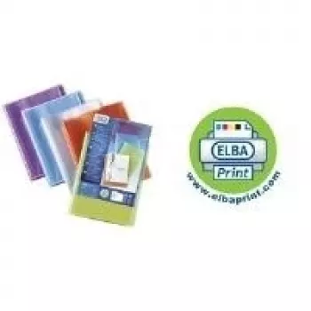Pasta de apresentação ELBA Polyvision, 100 capas, A4, PP, 0,7 mm, transparente, com bolsa frontal – pack de 8 (10211079)
