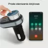 Sistema mãos-livres Awei C-843 Bluetooth 5.0 com transmissor FM, ligações USB e USB-C