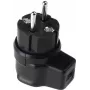 Ficha angular elétrica Bachmann Vollgummi 740.017 IP44 preta, ficha angular de borracha de 3 polos