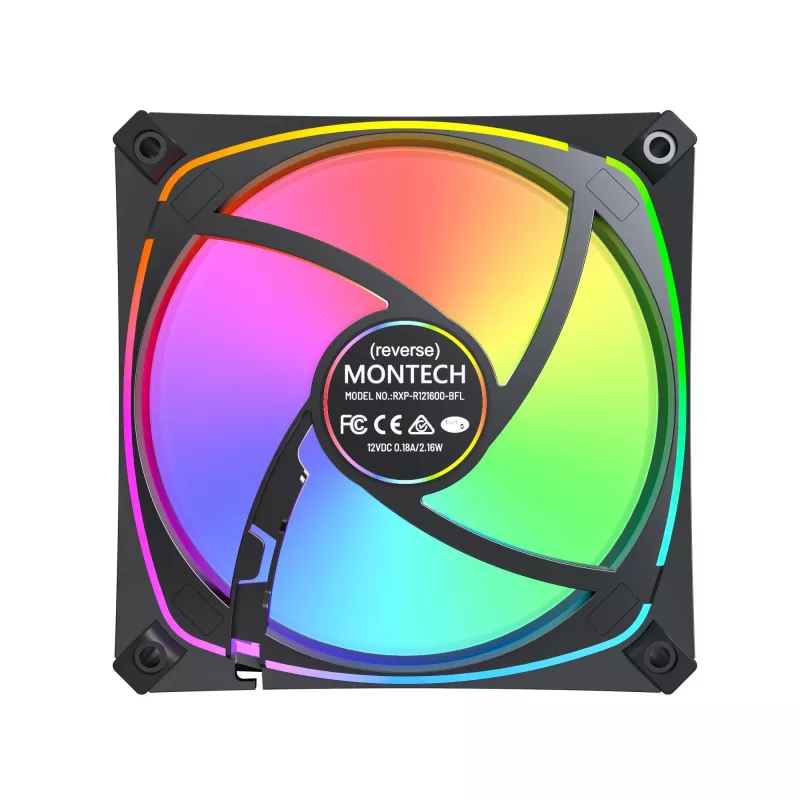 MONTECH RX120 PRO preto 120mm ARGB pack de 3