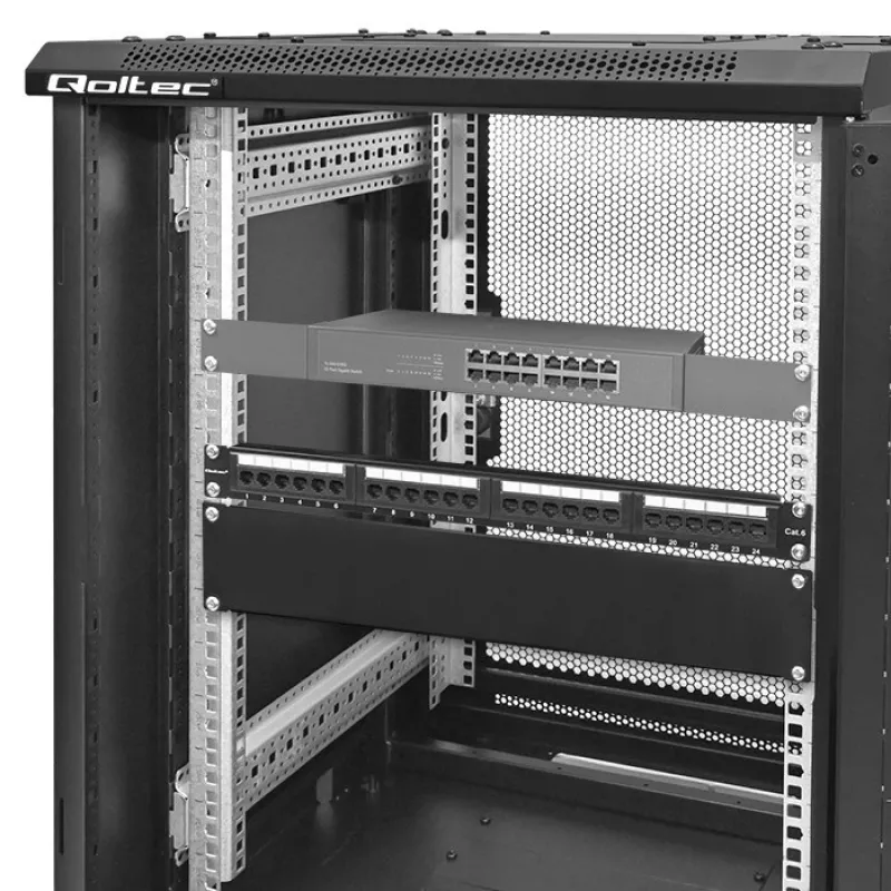 Qoltec 54512 Painel cego para rack de 19", 2U, aço