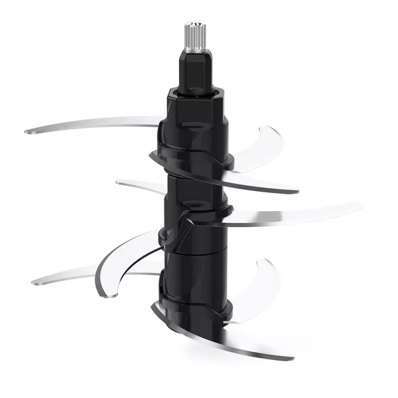 Picadora elétrica Rommelsbacher MZ 800, 800 W, taça de vidro de 2,7 L, 9 lâminas de aço inoxidável, regulação de 22 velocidades, preto aço inoxidável