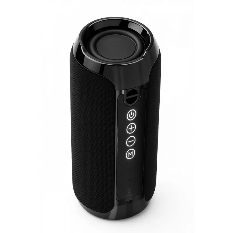 Altifalante estéreo Bluetooth portátil SQUEAK SQ1008 — 14W RMS, Bluetooth 5.3, 1200 mAh, IPX4, FM, LED, AUX, USB