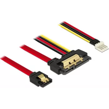 Cabo SATA DeLOCK 85232 0,3 m SATA 7 pinos + Molex 4 pinos SATA 22 pinos preto
