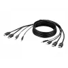Cabo combo Belkin Secure KVM - cabo de vídeo / USB / áudio - conforme TAA - USB, mini-jack, HDMI (M)