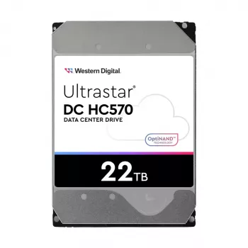 WD Ultrastar DC HC570 - disco rígido - 22TB - interno - 3.5 (8,9 cm) - SATA 6Gb/s - 7200 rpm - memória intermédia: 512MB - para Intel Next Unit of Computing 13 Extr