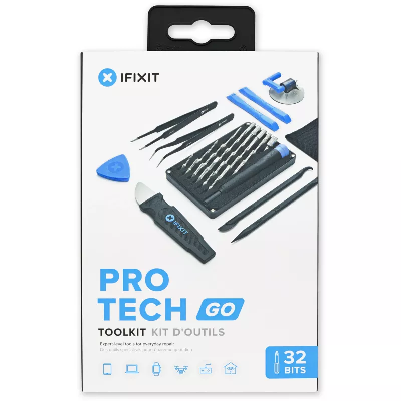Conjunto de ferramentas de reparação iFixit Pro Tech GO IF145-783-1 para reparações de eletrónica, conjunto portátil