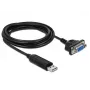 Cabo série DeLOCK 66281 preto 1,8 m RS-232 USB Type-A