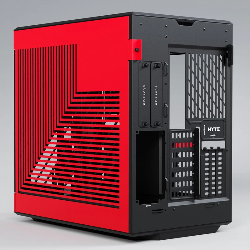 HYTE Y60 Midi Tower preto, vermelho