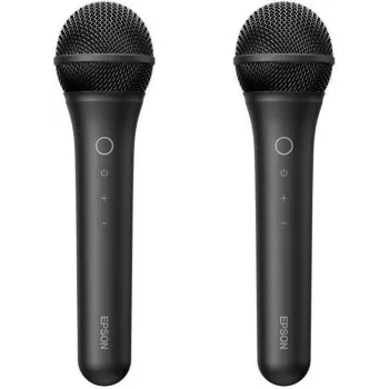 Conjunto de microfone de karaoke sem fios Epson ELPKM01, Preto
