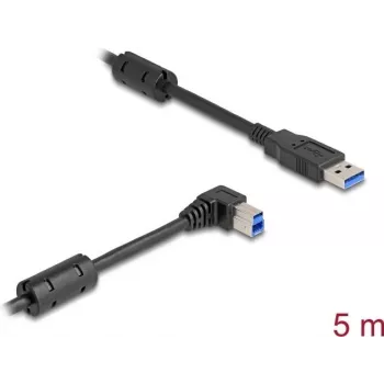 Cabo USB DeLOCK ficha Type-A macho para ficha Type-B macho 90° angular 5 m