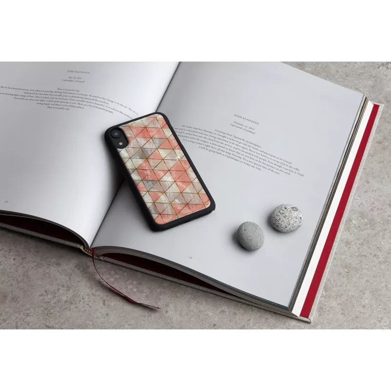 Capa para telemóvel iKins para iPhone XR — padrão de diamantes, preta