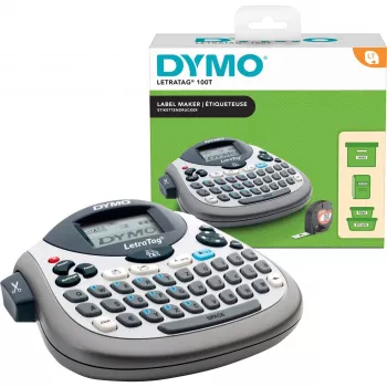 Impressora de etiquetas Dymo LetraTag LT-100T com teclado QWERTZ, impressora de etiquetas térmica portátil