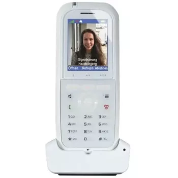 Telefone DECT agfeo DECT 77 IP — auscultador VoIP sem fios com função mãos-livres, identificação de chamadas, visor (branco)