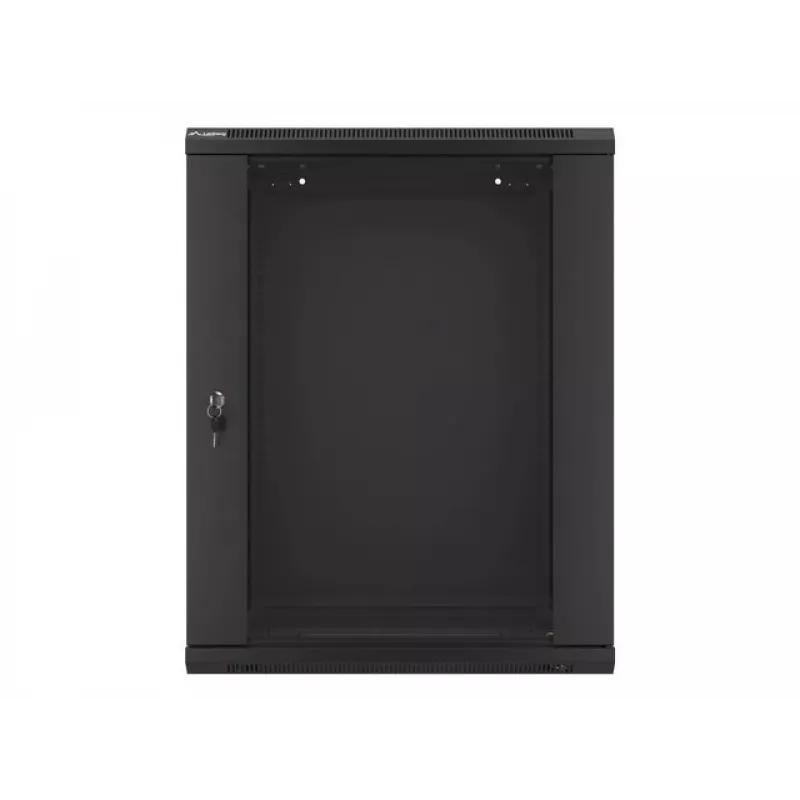 Armário de instalação de parede Lanberg 19'' 15U 600x450mm preto (porta de vidro)
