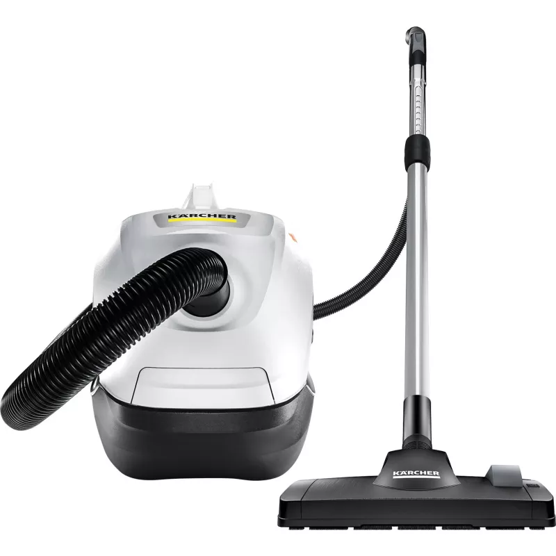 Aspirador vertical Kärcher DS 6 — limpeza a seco, 650 W, capacidade de pó 2 l, HEPA 13, raio de ação 10,2 m, tubo telescópico