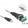 Adaptador DeLOCK USB 2.0 Type-A para série RS-422/485 macho 6 pinos bloco de terminais 0,5 m