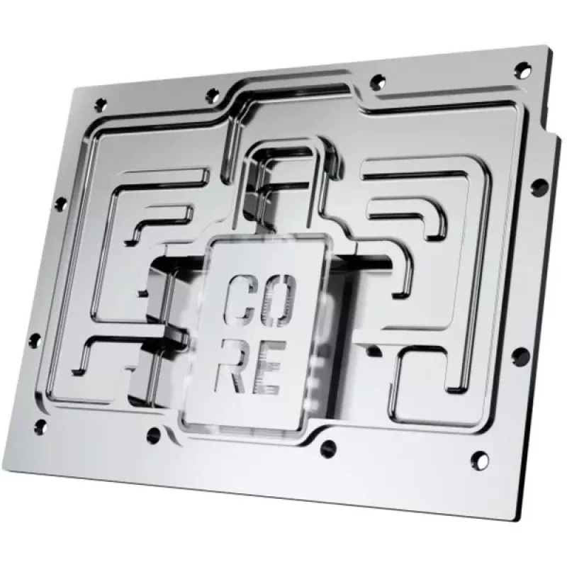 Refrigerador de água para placa gráfica Alphacool Core RX 9070 XT Hellhound+ Transparent Chrome com backplate
