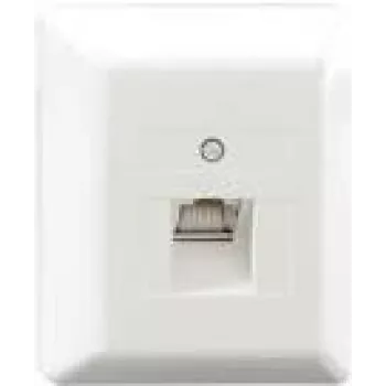 Tomada de rede Rutenbeck UAE-Cat.6A iso-8 U Ap rw - RJ 45 - 1 tomada de rede - branco puro, RAL 9010 (13411501)