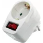 Tomada AS Schwabe 45037 com interruptor integrado, individual, ficha de alimentação