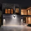 Projetor LED solar Maclean MCE442 com detetor de movimento projetor de parede luz crepuscular IP44 6W 6000K